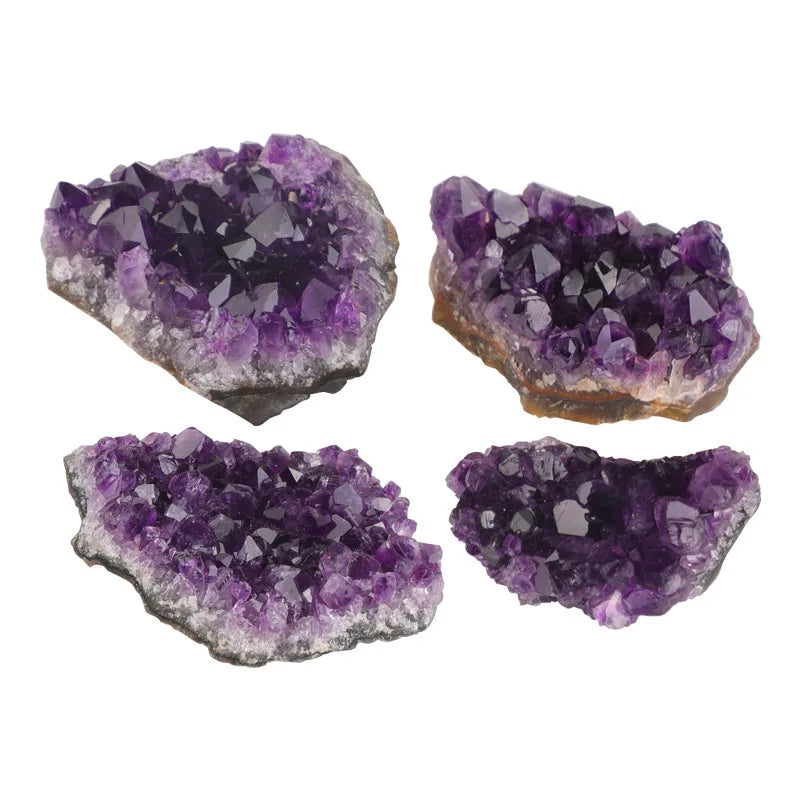 Amethyst Geode Natural Crystal Quartz Stone Wand Point Energy Healing Mineral Stone Rock