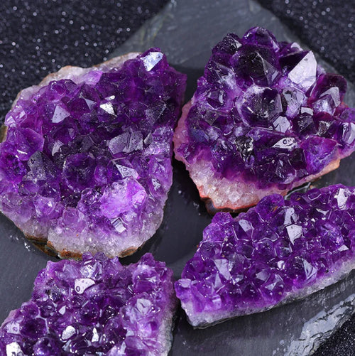 Amethyst Geode Natural Crystal Quartz Stone Wand Point Energy Healing Mineral Stone Rock