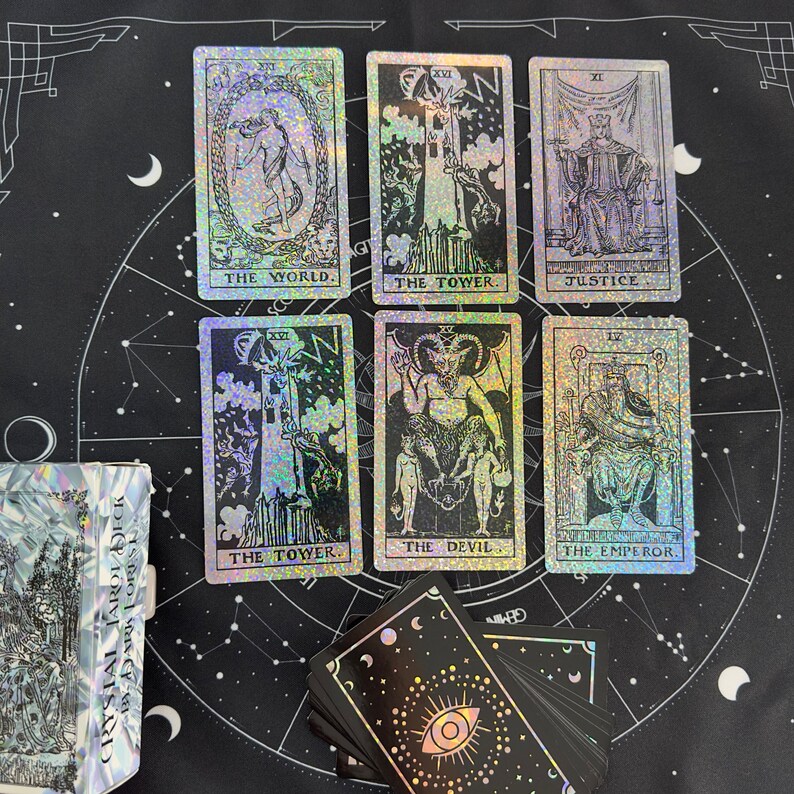 Smith-Waite Tarot Cards Holographic Crystal Foil