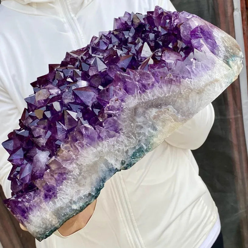 Natural Amethyst Quartz Purple Crystal Cluster Healing Stones