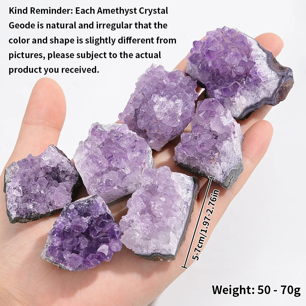 Natural Amethyst Geode Cave Healing Crystal Stones Rock Cluster Druzy Raw Amethyst Gemstone Specimen