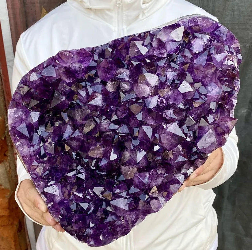 Natural Amethyst Quartz Purple Crystal Cluster Healing Stones