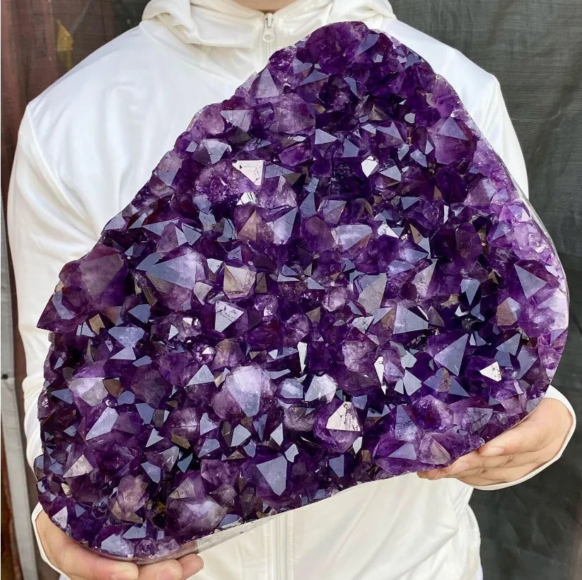 Natural Amethyst Quartz Purple Crystal Cluster Healing Stones
