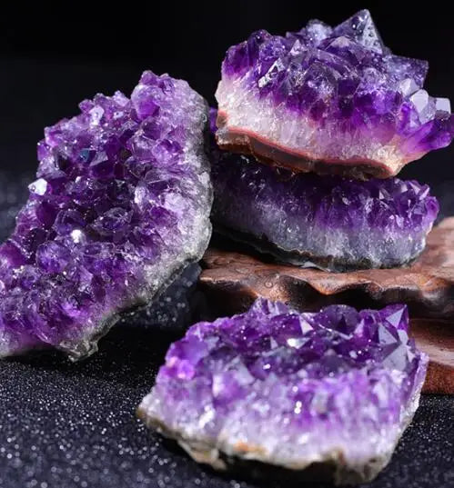 Amethyst Geode Natural Crystal Quartz Stone Wand Point Energy Healing Mineral Stone Rock
