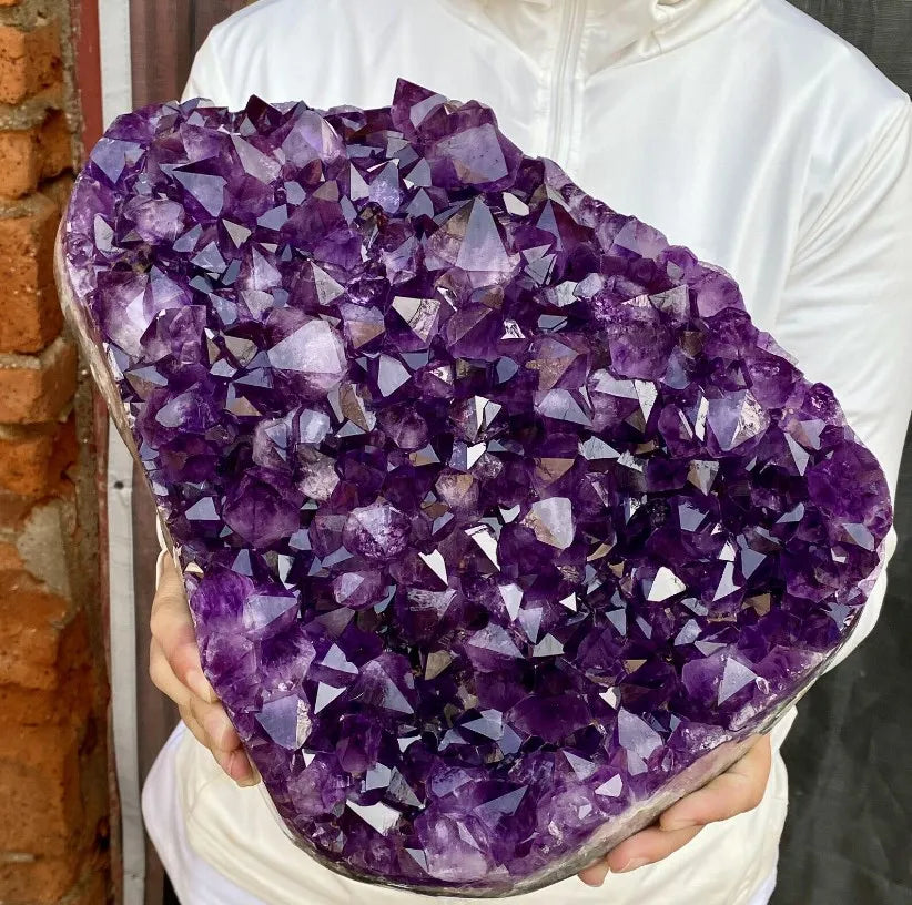 Natural Amethyst Quartz Purple Crystal Cluster Healing Stones