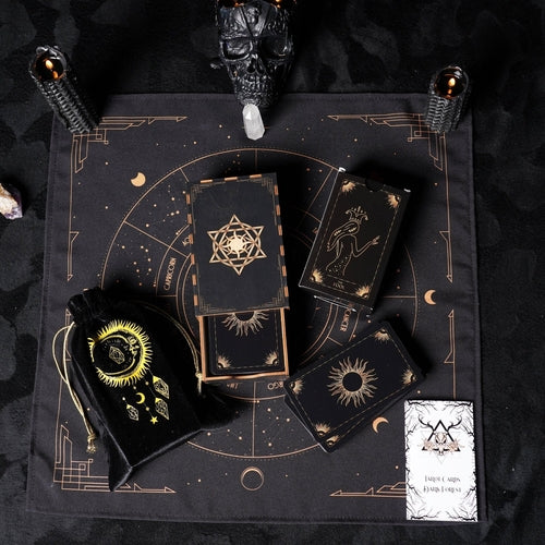Velvet Tarot Cards Bag Black&Gold